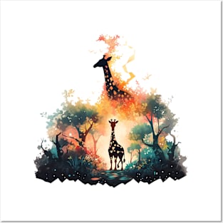 giraffe Posters and Art